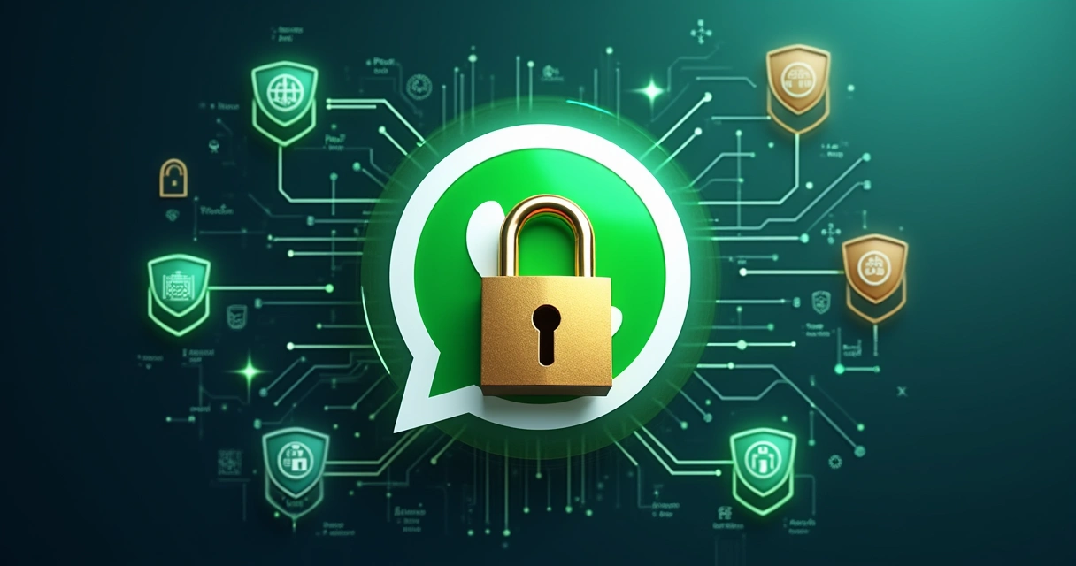 Ilustração de cadeado digital representando segurança na API Oficial do WhatsApp 