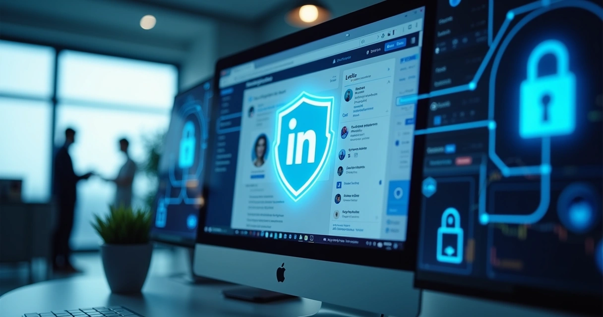 Segurança de conta LinkedIn protegida em automação 