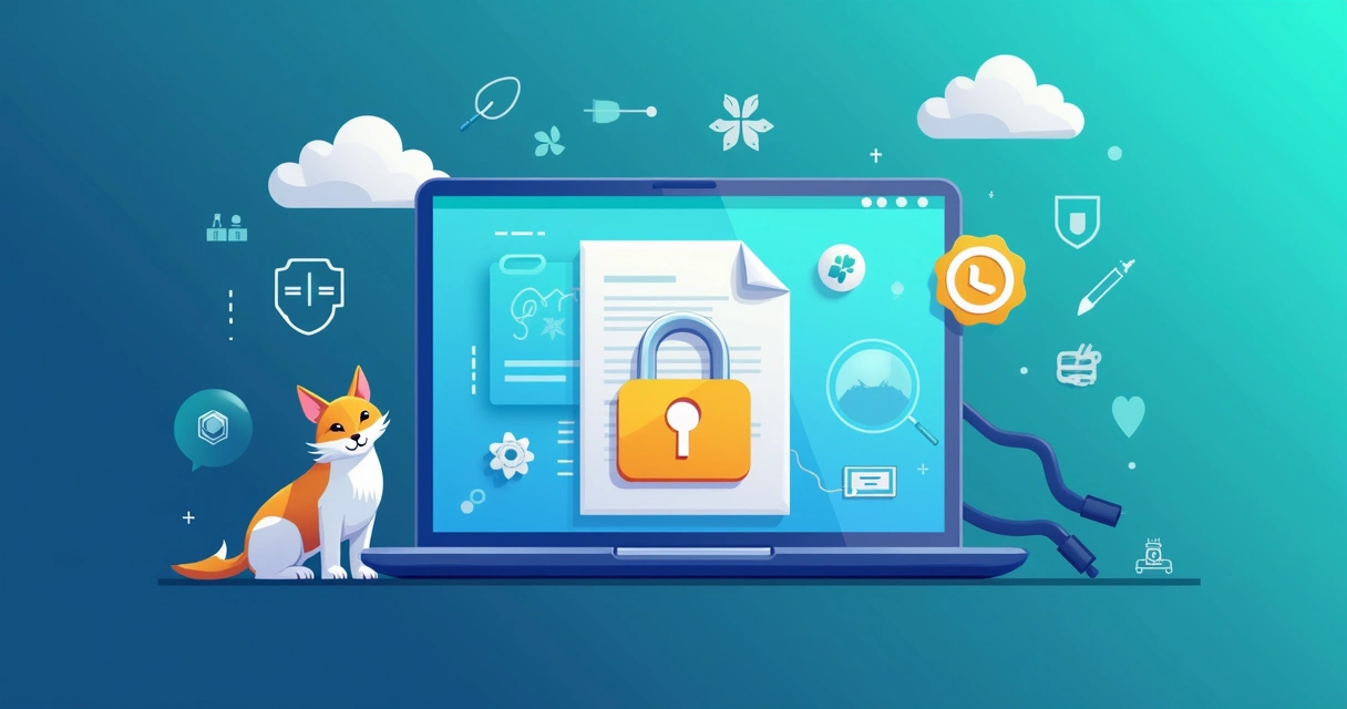 Tela com cadeado e ficha digital protegida ao fundo, representando segurança digital 