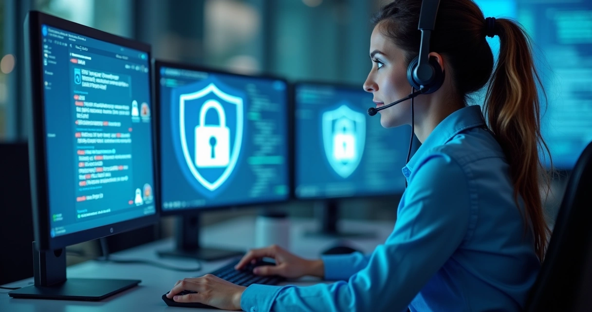 Segurança de dados em central de atendimento digital 