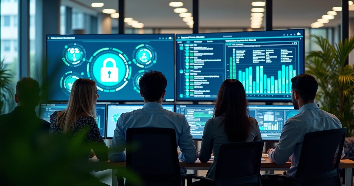 Equipe de TI monitora segurança de dados em atendimento remoto