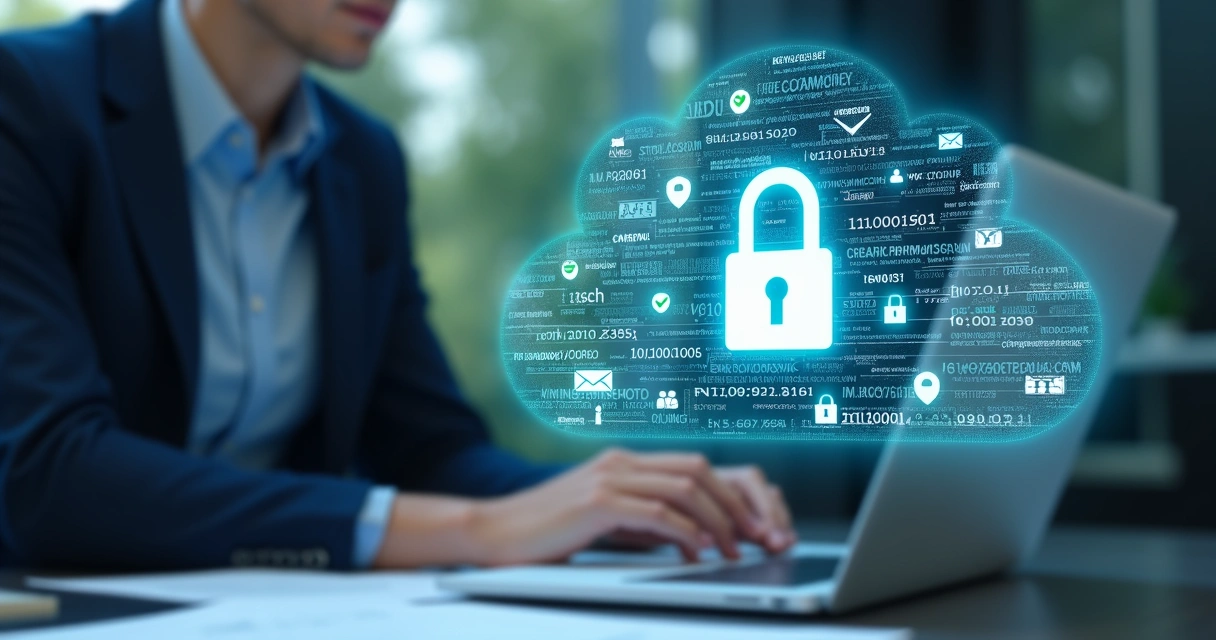 Representação gráfica de segurança de dados em cobrança 