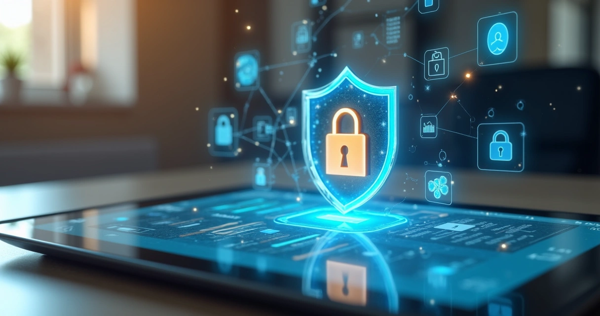 Representação de proteção de dados financeiros e site contábil 