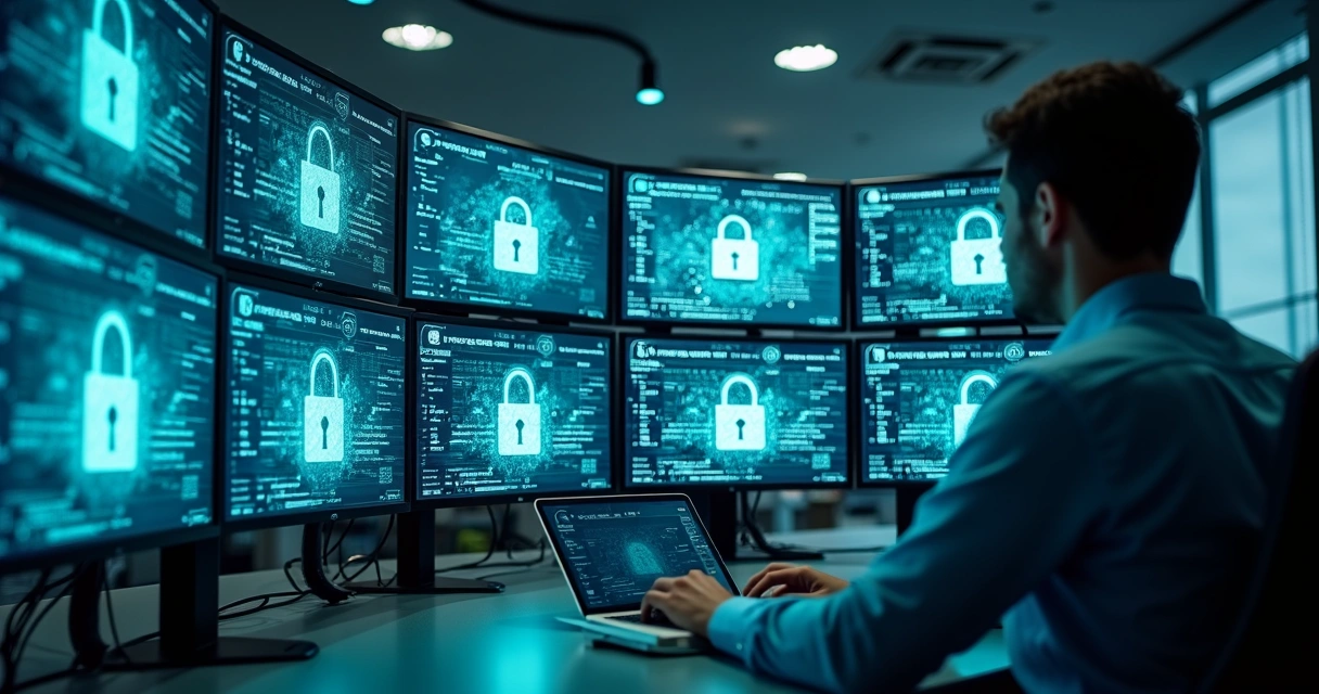 Ambiente de TI com proteção de dados financeira 