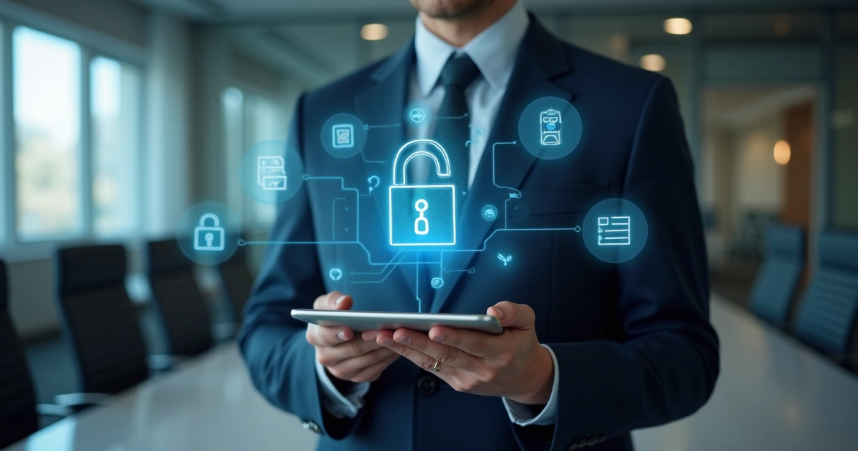 Advogado protegendo documentos digitais conforme LGPD 