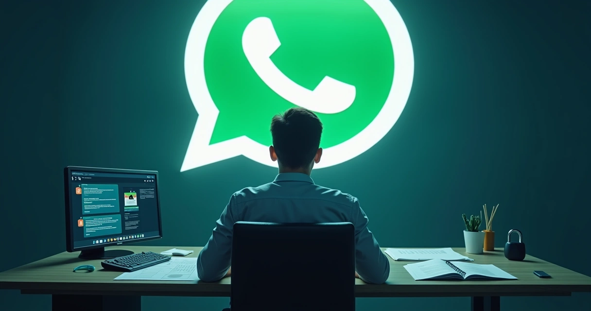 Representação visual de segurança de dados para WhatsApp Business 