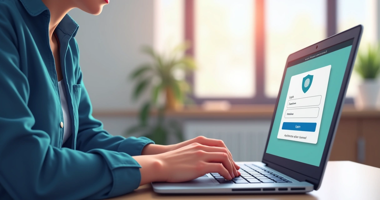 Login seguro em área de estudante com autenticação em dois fatores. 