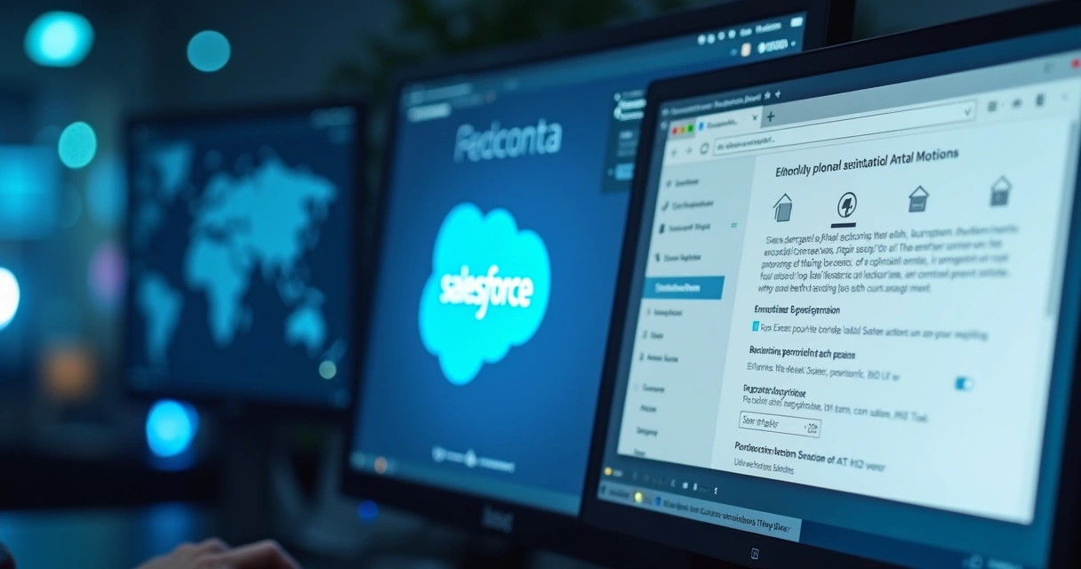 Interface demonstrando autenticação e segurança em integração de APIs no Salesforce 