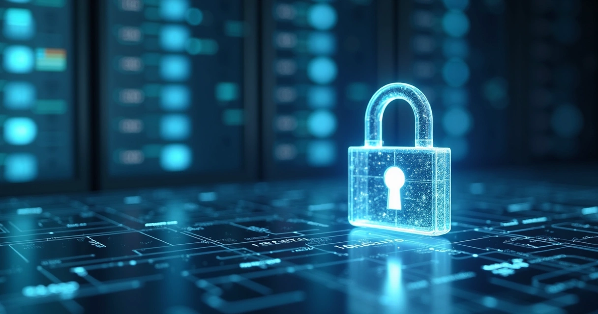Digitalização de um cadeado representando a proteção dos dados do cliente 