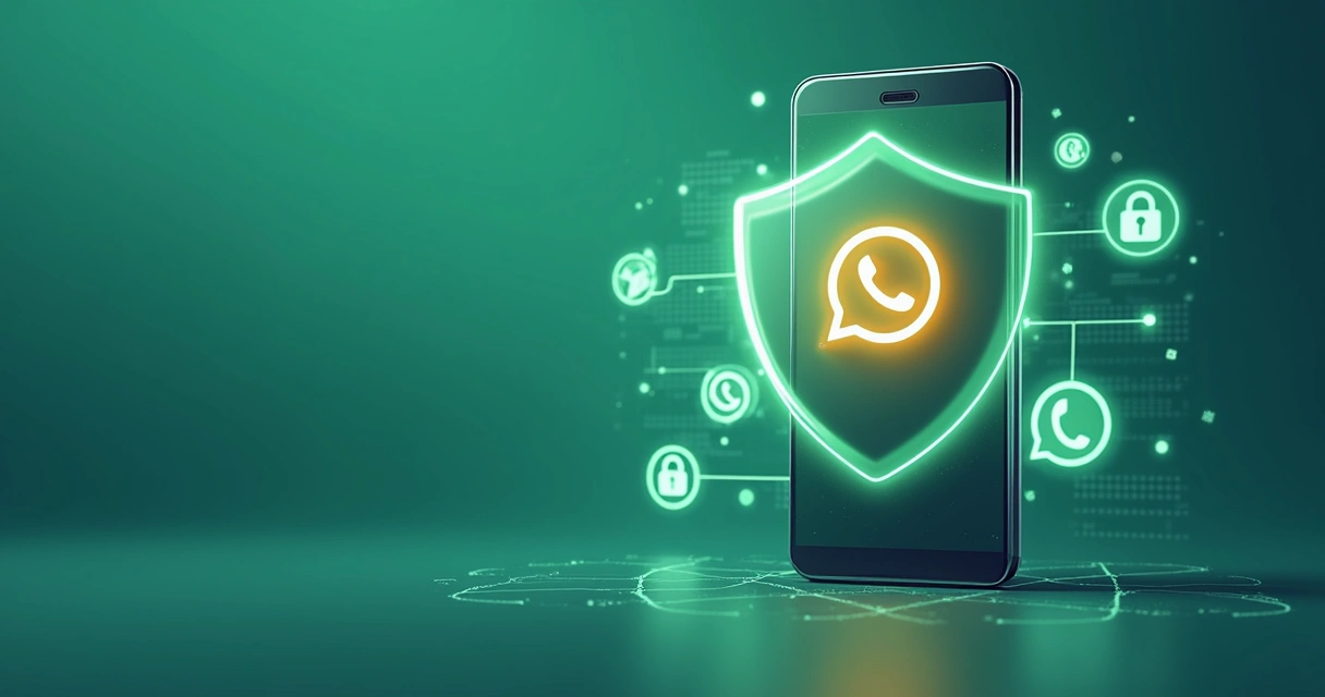 Escudo digital protegendo transações no WhatsApp 