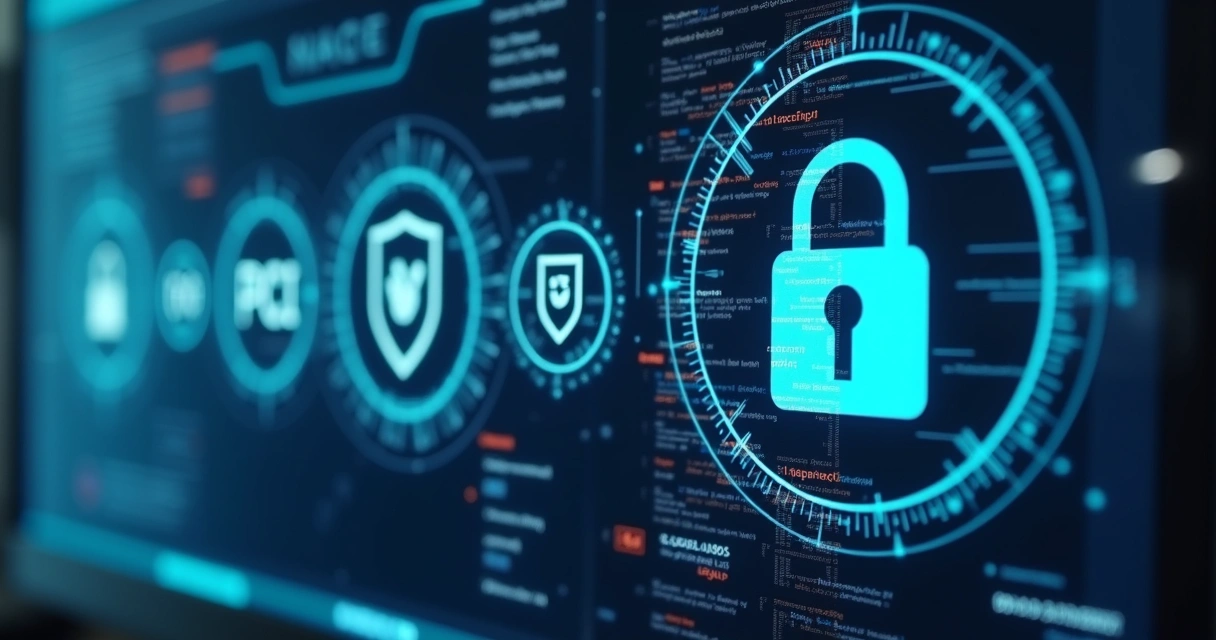 Ilustrações de segurança em pagamentos online, como cadeados e certificados PCI DSS 