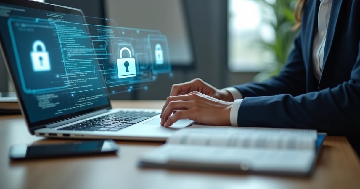 Advogado confere privacidade de contratos digitais em plataforma jurídica 