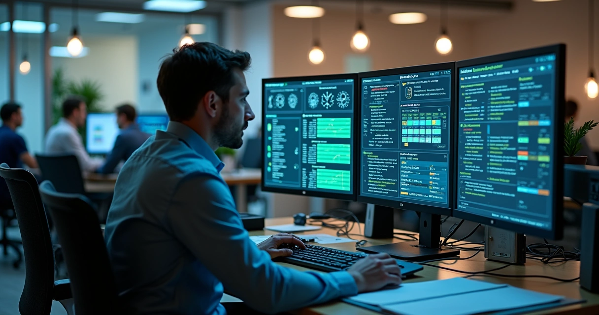 Monitoramento digital de rede em escritório contábil 