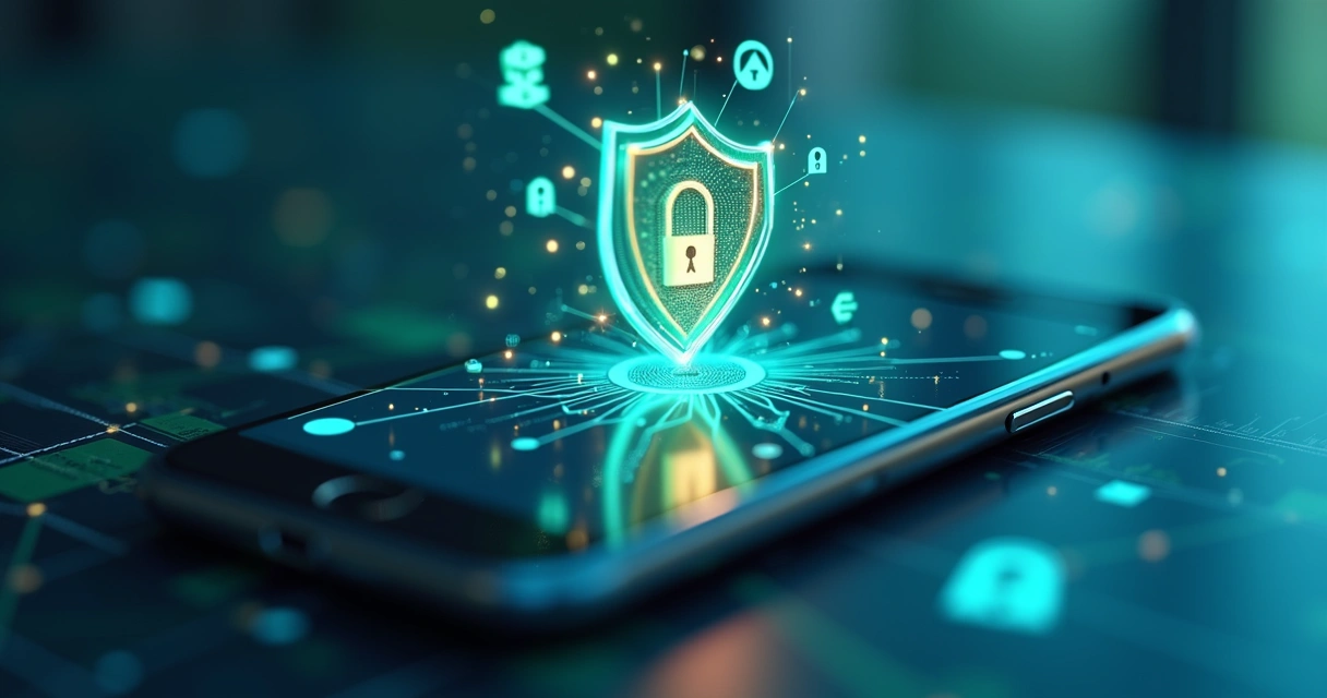 Ícones de cadeado e escudo representando segurança em transferências digitais