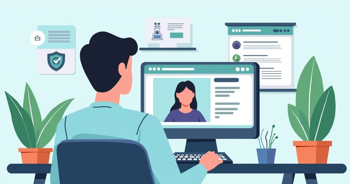 Experiência de vídeo segura e simples para aluno em curso online 