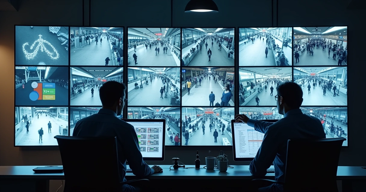 Monitoramento inteligente com câmeras e analytics em loja 