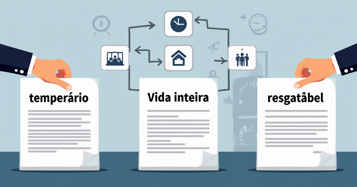 Tipos de apólices de seguro de vida comparados em ilustração 