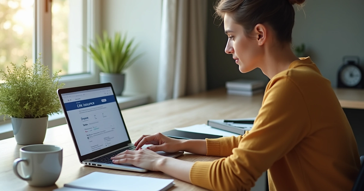 Pessoa usando tablet para contratar seguro de vida digital