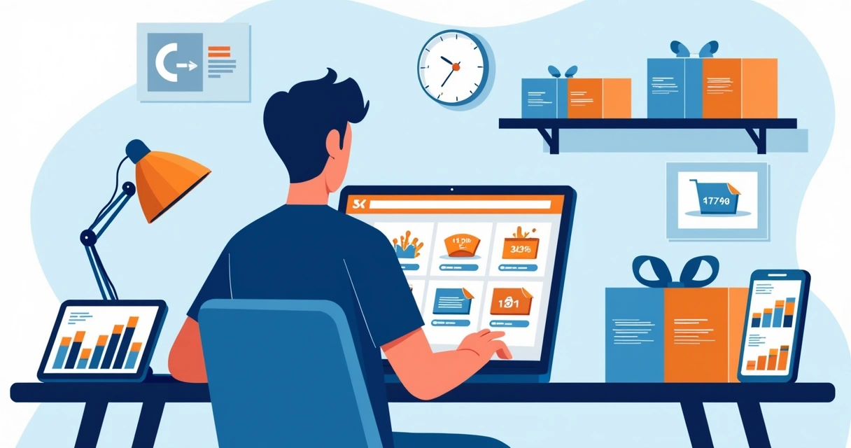 Pessoa analisando catálogo de produtos online 
