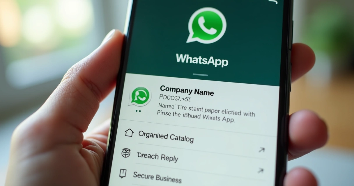 Tela de celular com perfil empresarial verificado