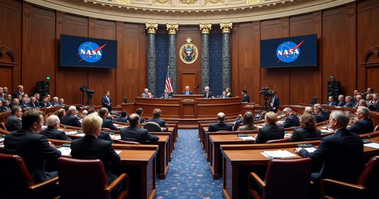 Plenário do Senado dos EUA durante sabatina para cargo da NASA 