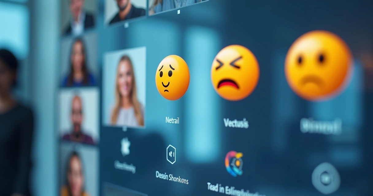 Tabla virtual con emojis de emociones de equipo variando en color 