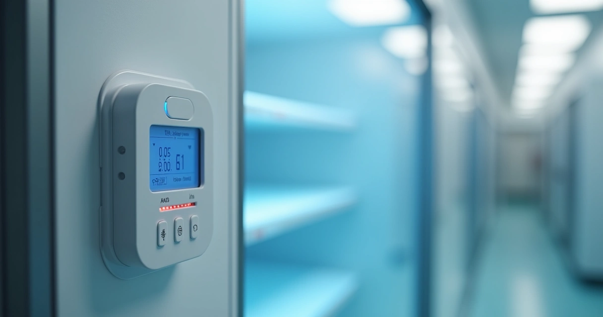 Sensor IoT acoplado a equipamiento hospitalario en ambiente limpio