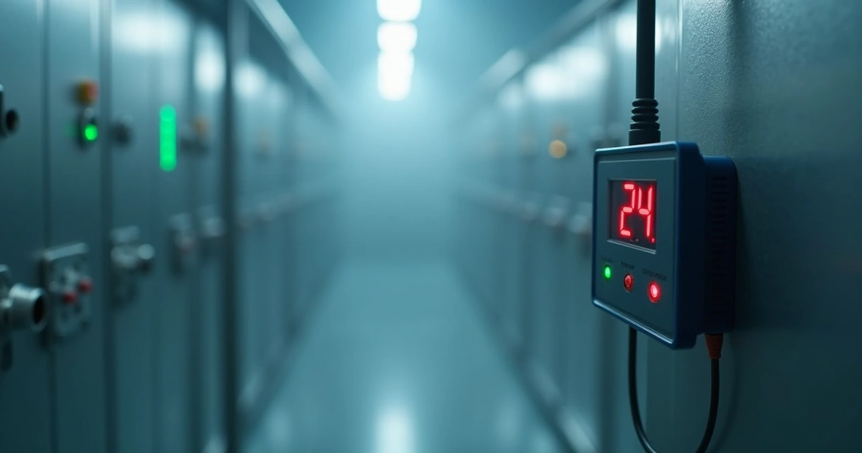 IoT sensor installed in cold chamber connected to monitoring system 