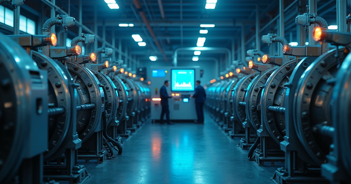 Sensores industriais conectados em máquinas