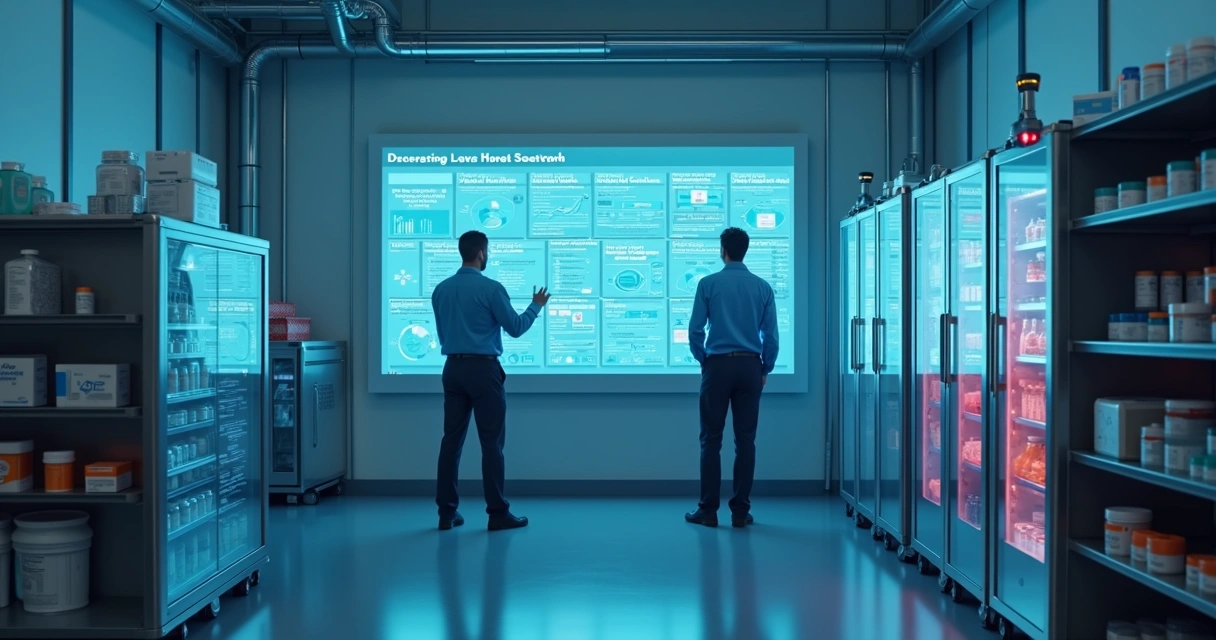 Sensores industriais de IoT em ambiente de fábrica 