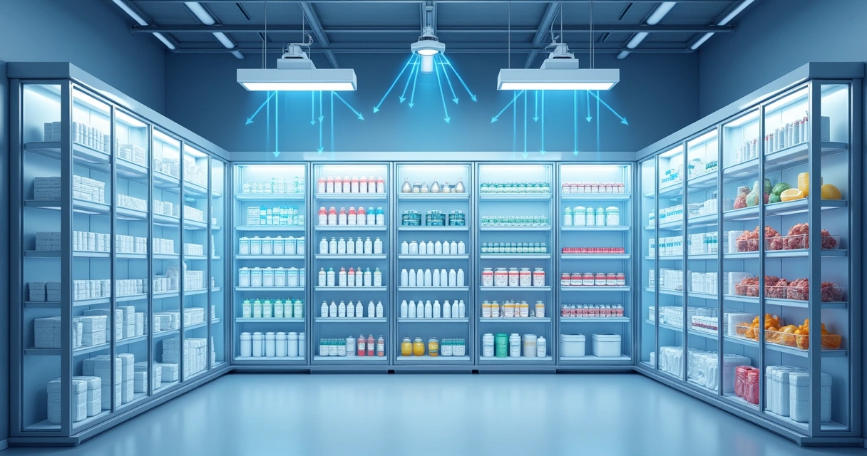 Intelligent sensors distributed in a mixed cold chamber capturing real-time data