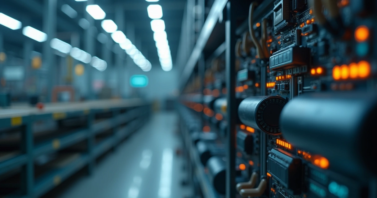 Sensores wireless instalados em ambiente industrial monitorando equipamentos em tempo real 