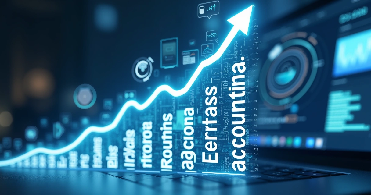 Gráfico de SEO subindo ao lado de anúncios digitais para escritório contábil 