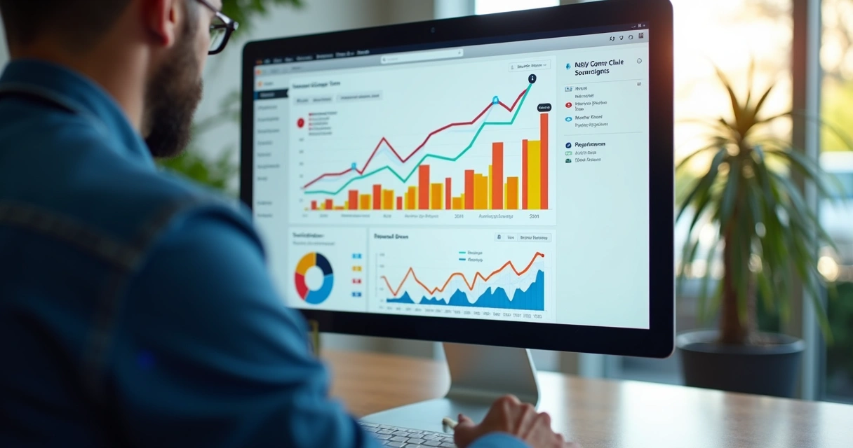 Gráfico de análise SEO específico para site de contabilidade