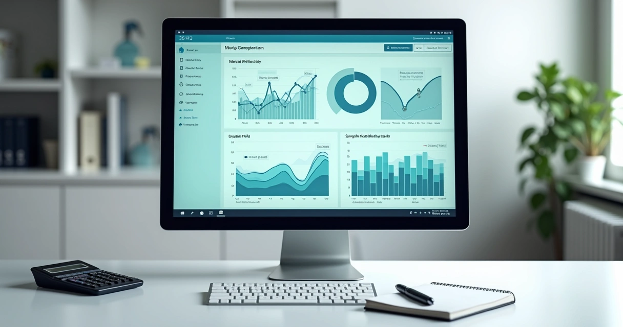 Estratégia SEO para contabilidade com análises em monitor 