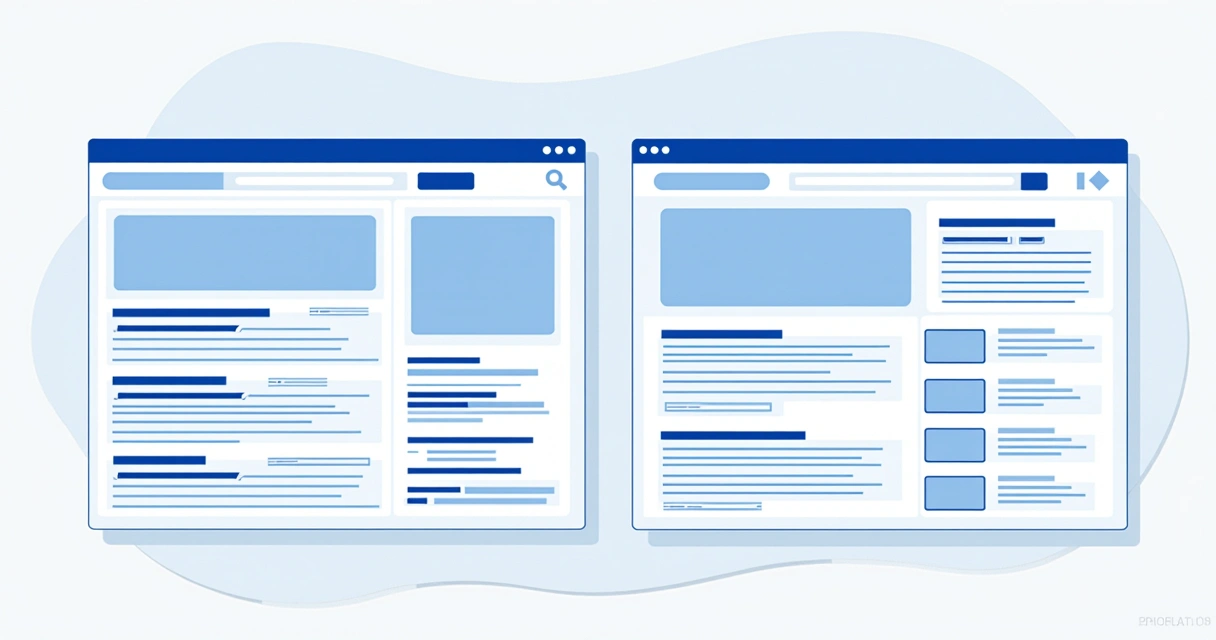 Estrutura de conteúdo SEO com seções, títulos e dados estruturados 