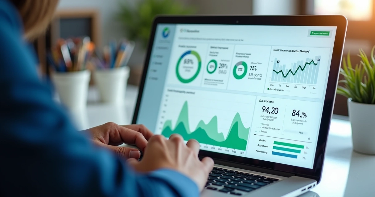 Dashboard mostrando desempenho de SEO e experiência do usuário em loja virtual. 