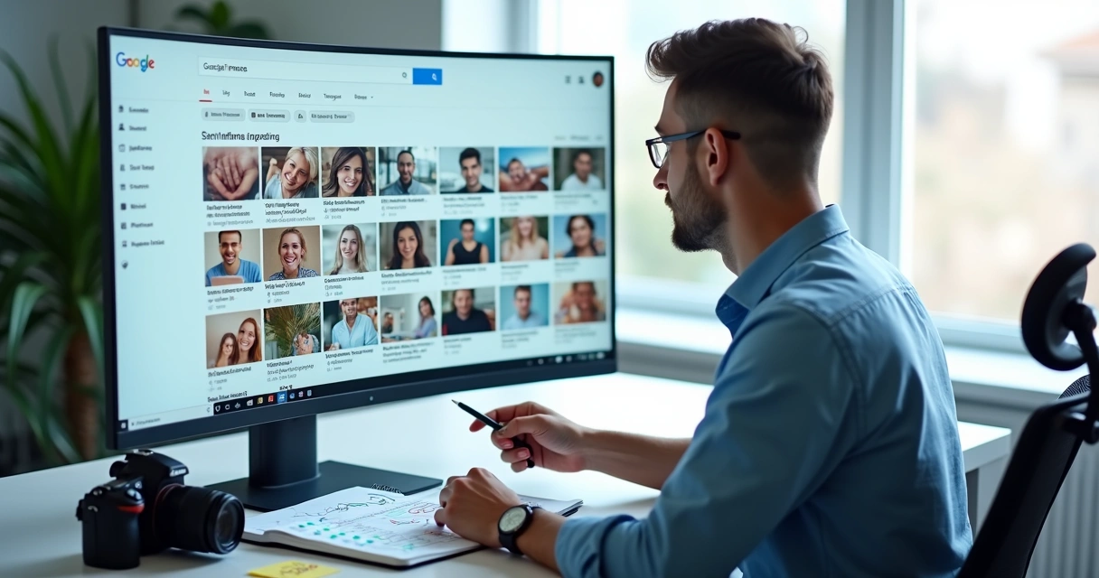 Profissional de marketing ajusta fotos odontológicas em resultado do Google Imagens 