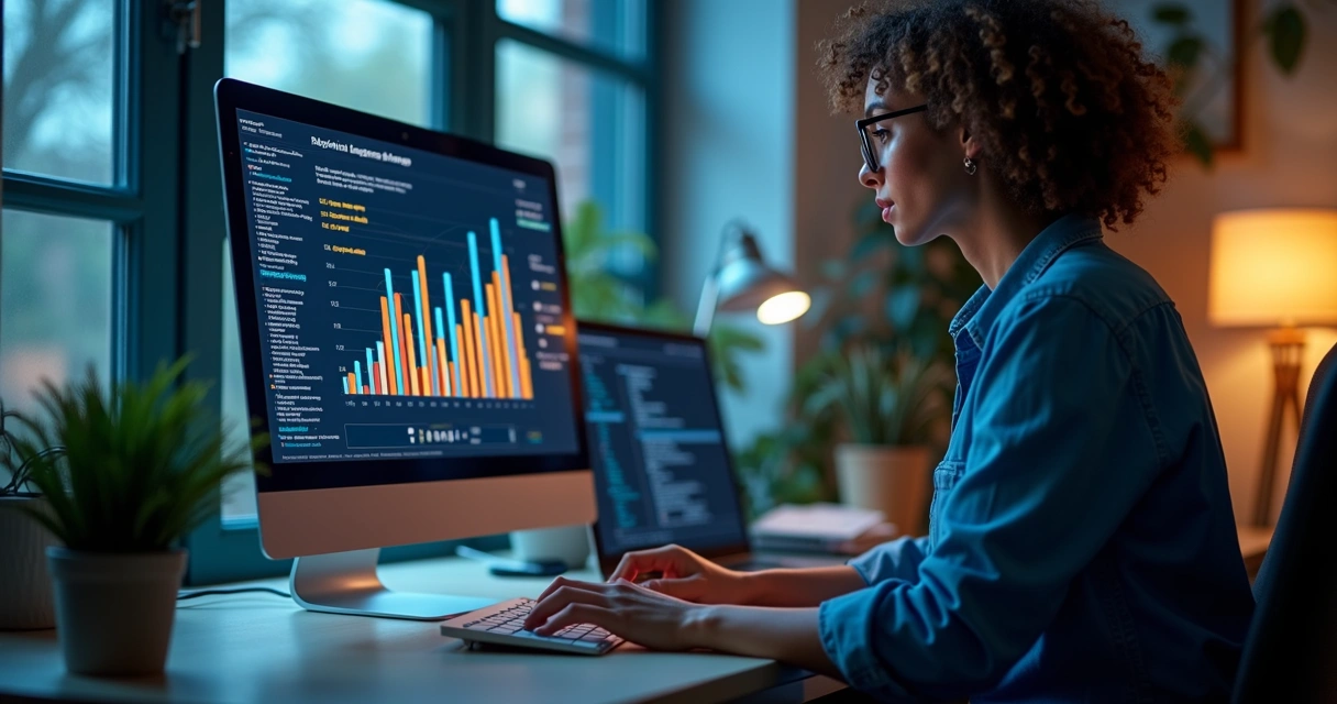 Site de indústria exibindo SEO técnico na tela do computador 