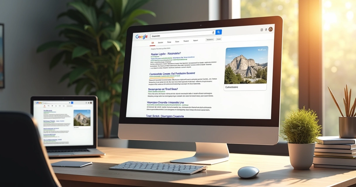Página otimizada de contabilidade aparecendo no topo do Google 