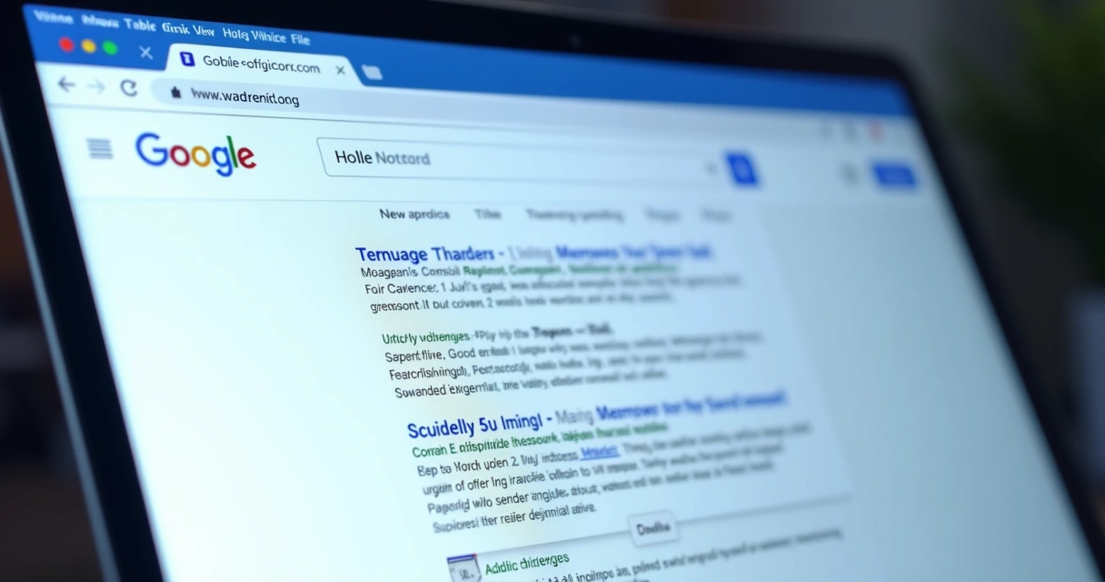 Página de destino em destaque nos resultados de pesquisa web 