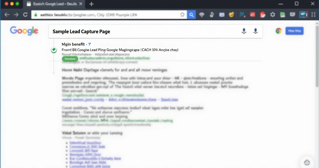 Exemplo de SEO otimizado em página de destino com destaque em resultados do Google 