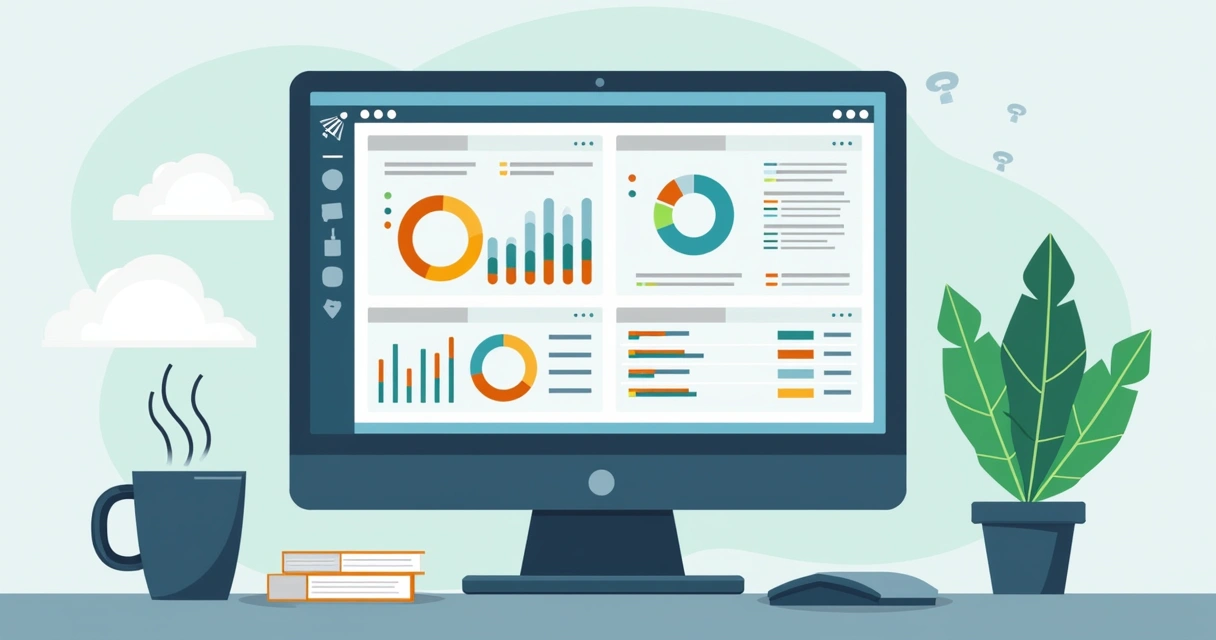 Computer screen showing backlink audit dashboard with graphs and lists 