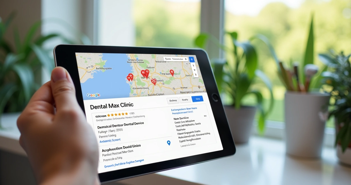 Ficha de Google Maps de consultório odontológico bem ranqueada 
