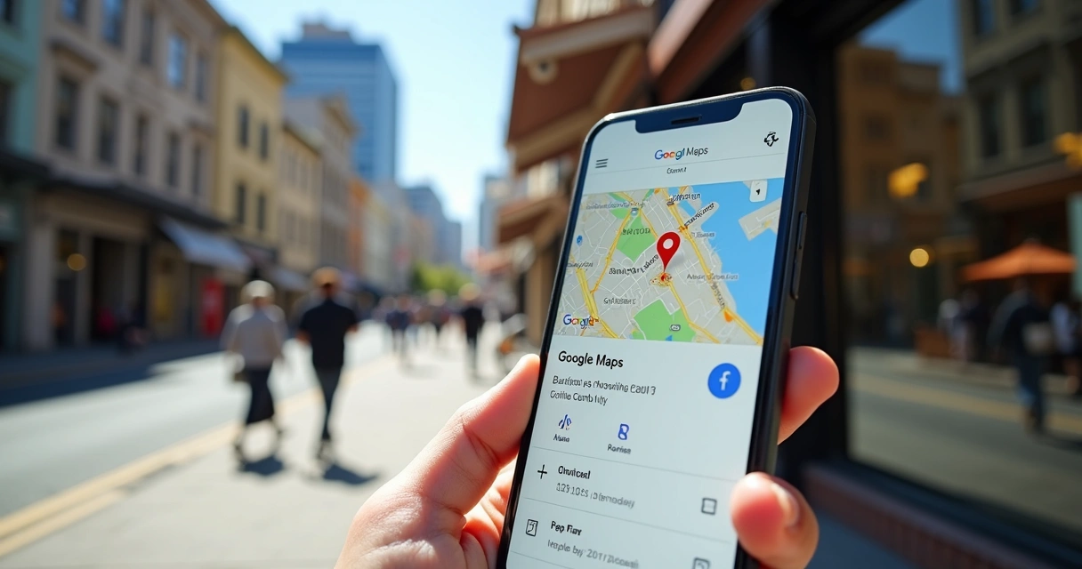 Loja física sendo exibida em mapa do Google com destaque nos resultados locais 