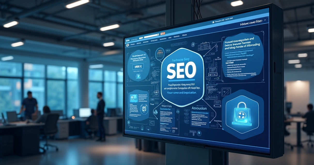 Site institucional exibindo elementos de SEO técnico 