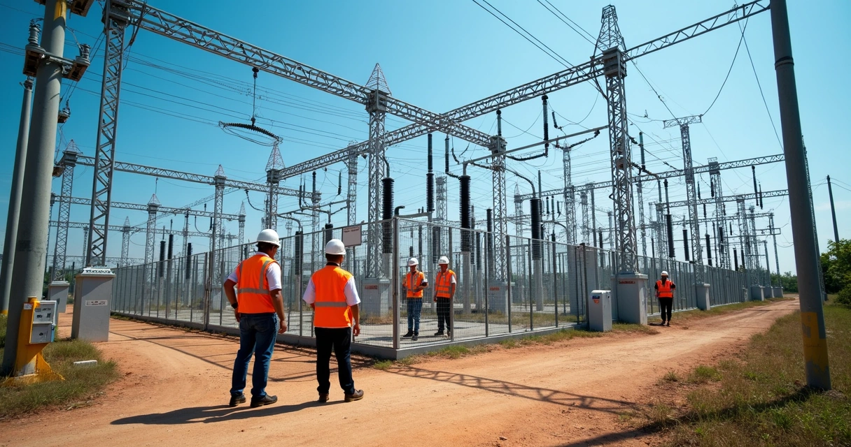 Treinamento prático de SEP com estrangeiros próximo a linhas de transmissão