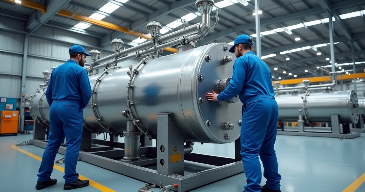 Separador de água e óleo em ambiente industrial 