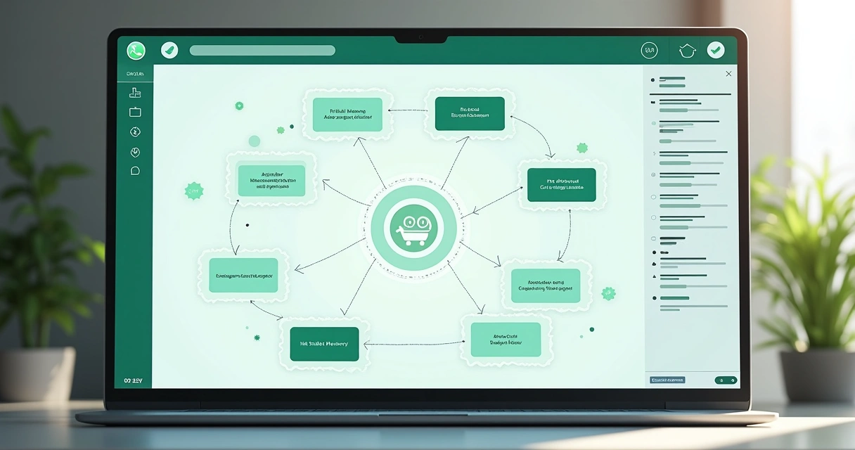 Fluxo de mensagens automáticas no WhatsApp com etapas de follow-up 