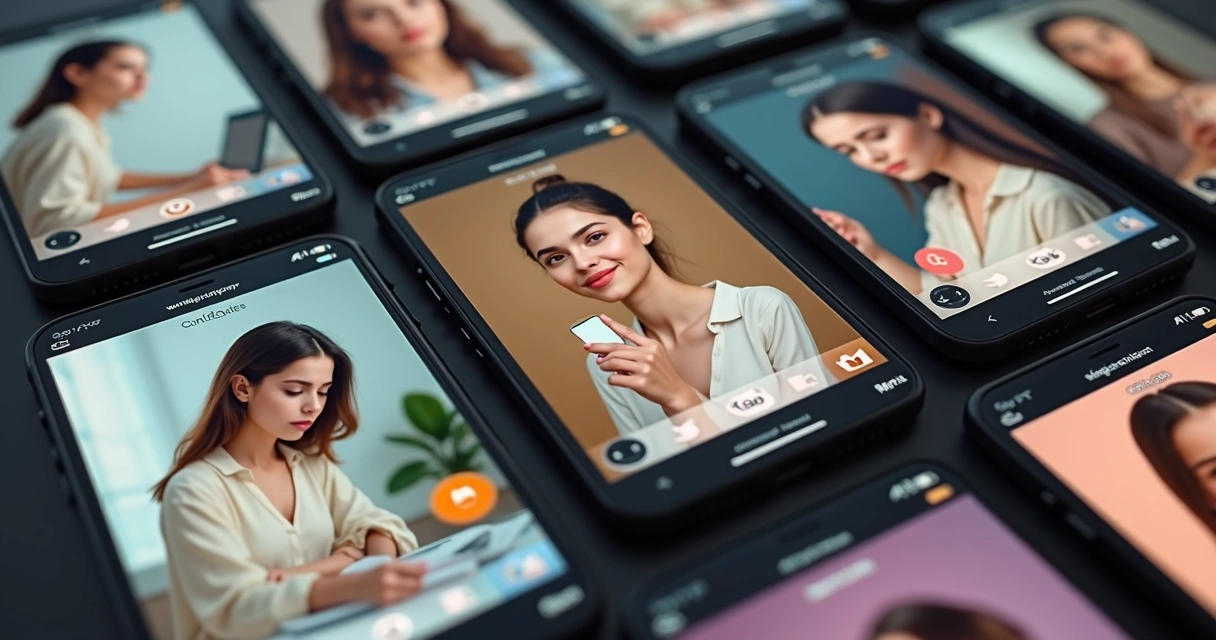 Sequência de stories mostrando transformação de cliente 